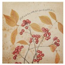 Start Each Day with God, grace & gratitude, Fall Berries, Autumn, Fall Mini Canvas