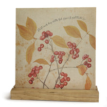 Start Each Day with God, grace & gratitude, Fall Berries, Autumn, Fall Mini Canvas