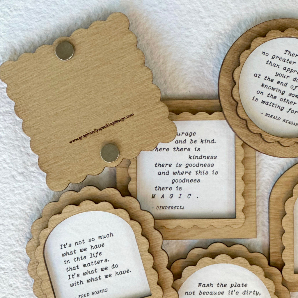 3x3 Magnets set/6 Inspirational Quote Prints – Graphically Speaking Design
