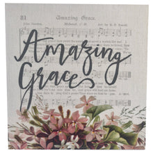 Amazing grace sheet music and vintage florals mini canvas.   D E T A I L S • You are purchasing the MINI CANVAS ONLY • 7" x 7" approximately • Printed on cotton twill fabric and glued to 1/8" masonite board • ALL MINI CANVAS HOLDERS SOLD SEPARATELY. If you would like a mini canvas block holder or clipboard, please add one of these listings to your cart.
