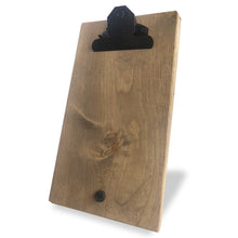 9.5"x5.5" wood clipboard with heavy duty metal clip holds the 7"x7" mini canvas. Available in wood stain or grey stain.  Note: No two clipboards are alike as each one is handmade and will have wood knots and wood imperfections.
