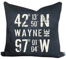 Custom Location \\ Latitude Coordinates Pillow