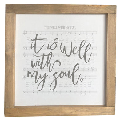 It Is Well With My Soul / Hymn Framed Canvas