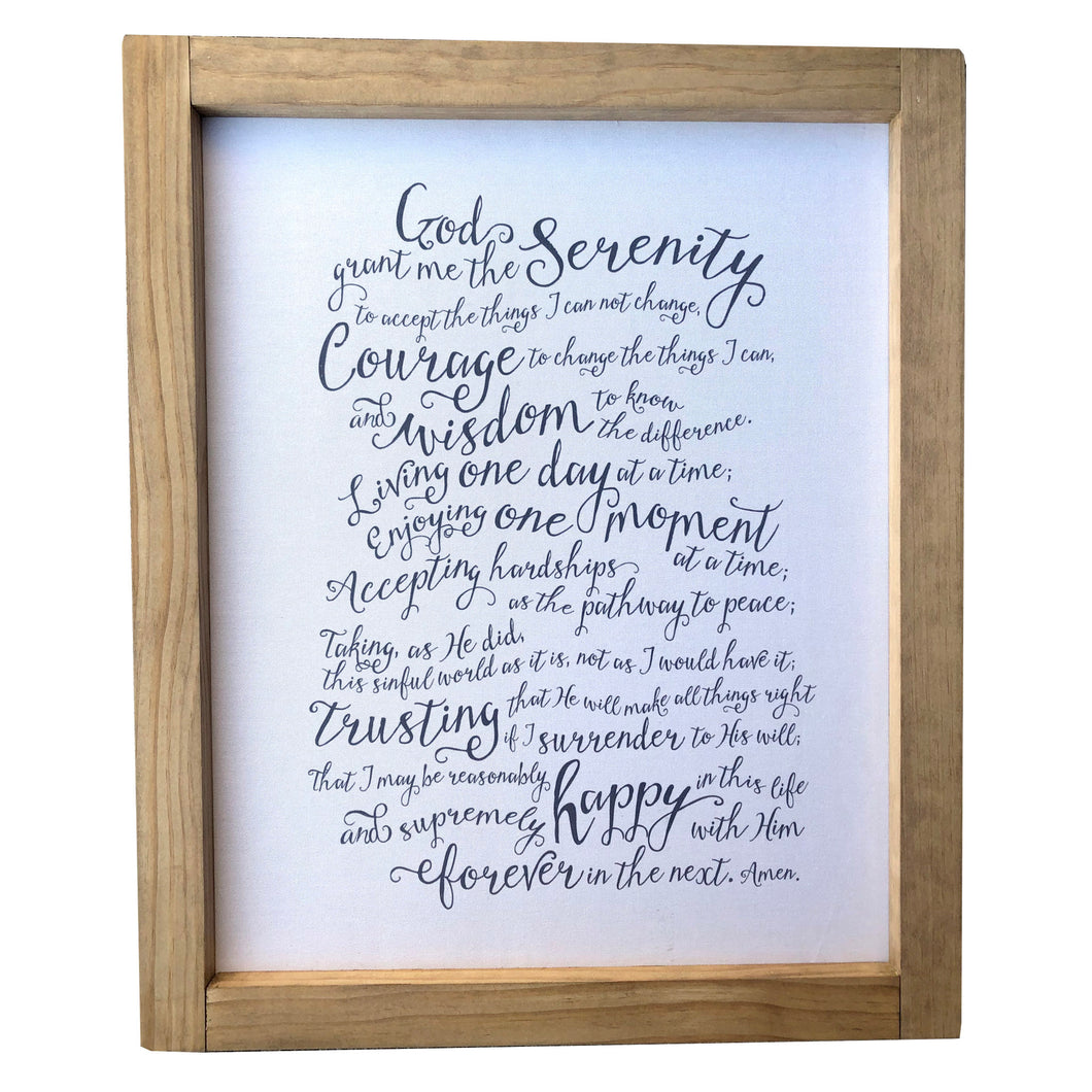 Serenity Prayer Framed Canvas