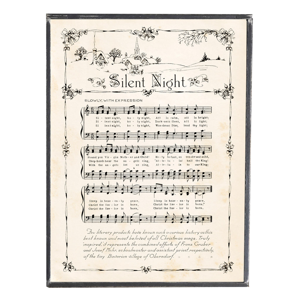 Silent Night Holy Night Hymn \\ Vintage Sheet Music \\ Vintage Style F – Graphically Speaking Design for Free Printable Silent Night Sheet Music