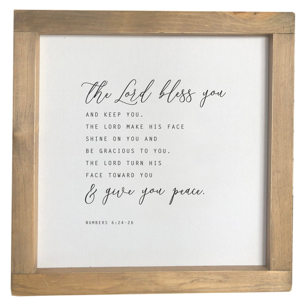 The Blessing / Number 6 Bible Verse / Framed Canvas