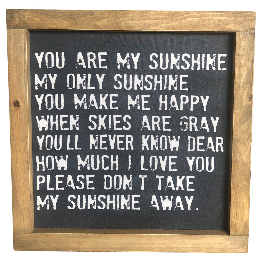 You are My Sunshine Framed Canvas
