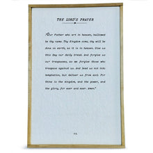 Book Page Handmade Paper Framed Sign, Lord's Prayer