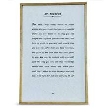 Book Page Handmade Paper Framed Sign, Mother Teresa