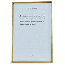 Book Page Handmade Paper Framed Sign, The Sandlot