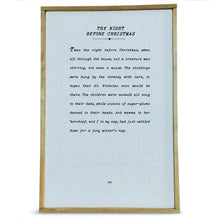 Book Page Handmade Paper Framed Sign, The Night Before Christmas
