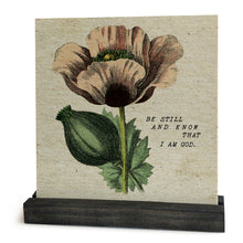 Pink Poppy, Be Still and Know that I Am God Mini Canvas