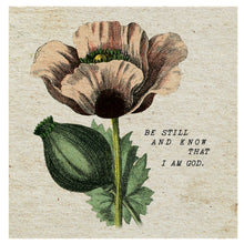 Pink Poppy, Be Still and Know that I Am God Mini Canvas