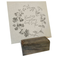 Bind My Wandering Heart, floral wreath, Mini Canvas