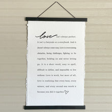 Love Isn't Perfect Handmade Paper Print