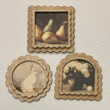 3x3 Magnets Moody Vintage Style Prints