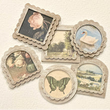 3x3 Magnets Vintage Style Prints