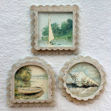 3x3 Magnets set/6 Summer Lake Vintage Style Prints