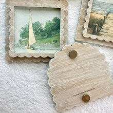 3x3 Magnets set/6 Summer Lake Vintage Style Prints