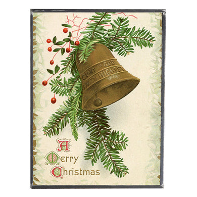 A Merry Christmas \\ Christmas Bell  \\ Vintage Style Framed Print