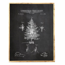 Christmas Tree Patent Blueprint  \\ Vintage Style Framed Print