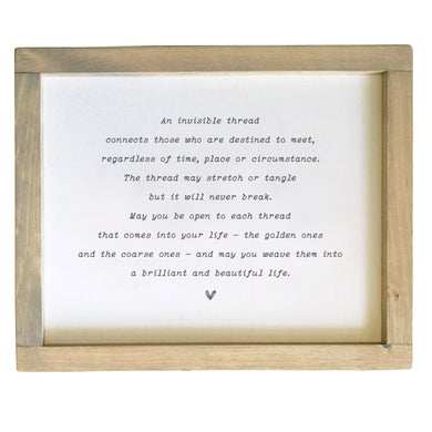 Invisible Thread / Wedding / Relationship Framed Canvas