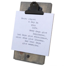 Never Regret A Day In Your Life Mini Canvas