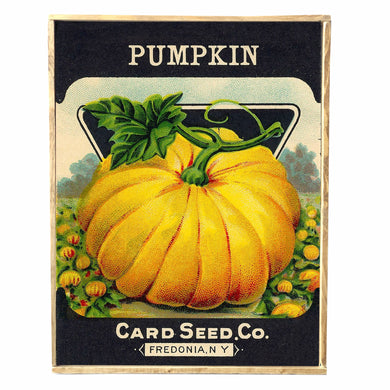 Pumpkin Seed Company \\ Harvest \\ Fall \\ Vintage Style Framed Print