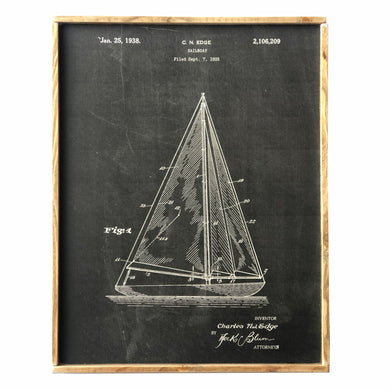 Sailboat Vintage Style Framed Print
