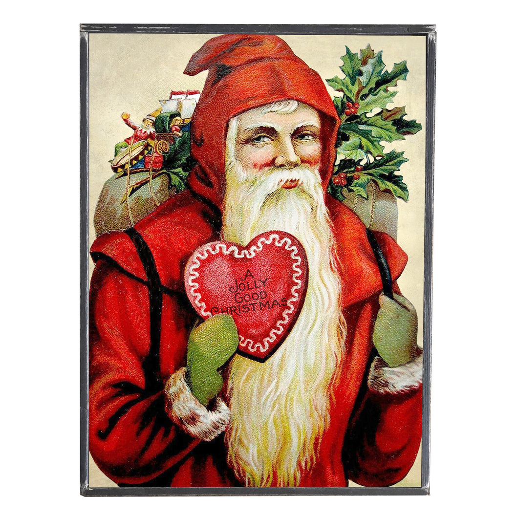 Christmas Santa \\ Vintage Santa  \\ Vintage Style Framed Print