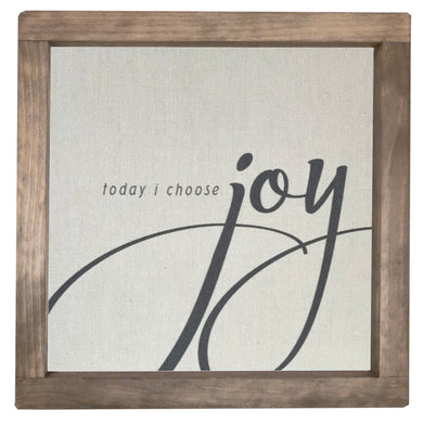 Today I Choose Joy Framed Canvas