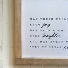 May These Walls Know Joy Framed Canvas